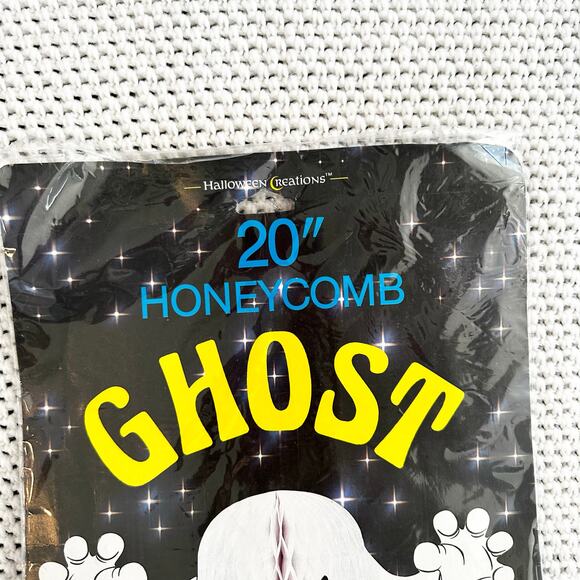 Topstone Vintage Deadstock 20" White Honeycomb Die Cut Paper Hanging Ghost - Picture 2 of 8